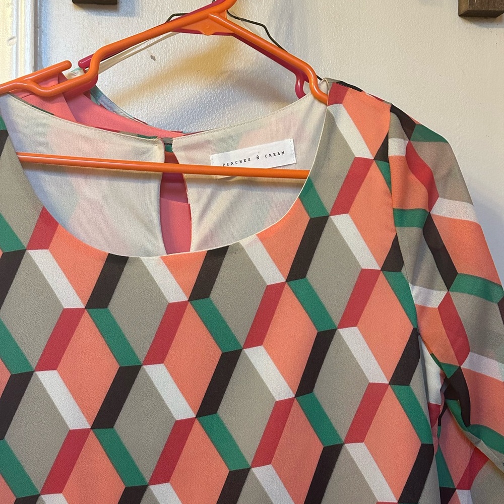 Geometric Patterned Dress - Picture 2 of 2